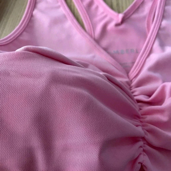 🆕Kimberly Pink Mesh Insert Rushed Sport Set L🆕 - Picture 9 of 11